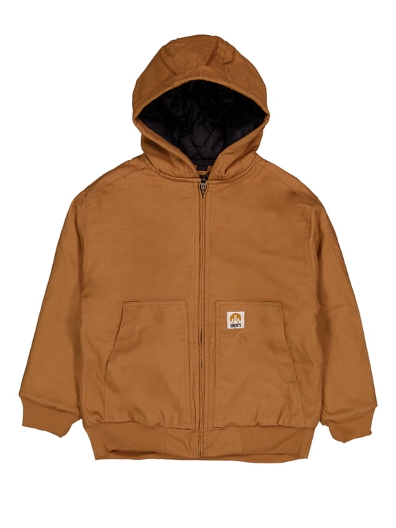Boys' Canvas Bomber Jacket Color: brown Size: 14 - 16