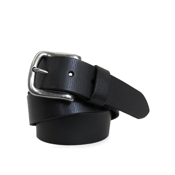 Smith's Workwear Handcrafted 35mm Leather Belt, Black, Size 36