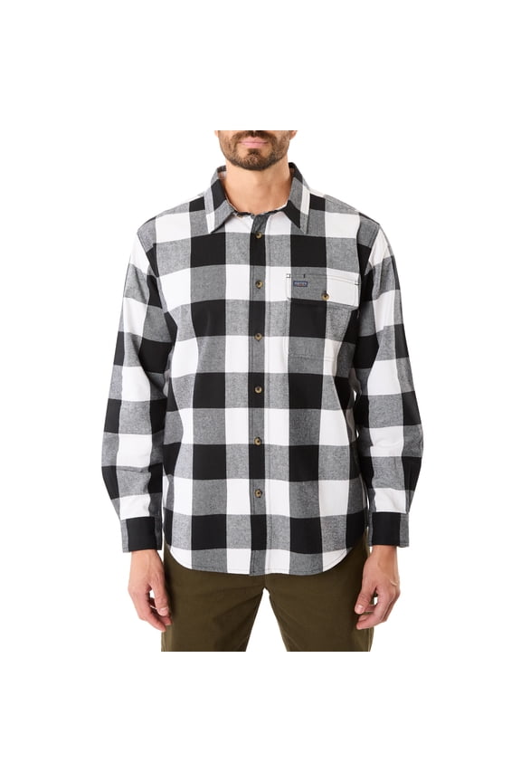Mens Easy Fit Long Sleeve Pocket Flannel Shirt (2XL)