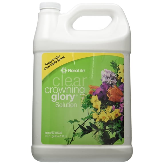 Smithers Oasis Floralife Clear Crowning Glory – 1 Gallon Floral Preservative Solution for Cut Flowers, White