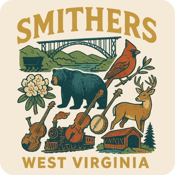 Smithers West Virginia Keepsakes Souvenir Vinyl Sticker – Destination Travel Keepsake Collectible (3-Inches Wide)
