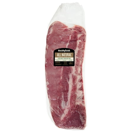 Smithfield All Natural Fresh Pork Back Ribs, Extra Meaty, 2.1 - 3.4 lb, 21 g of protein per 4 oz serving