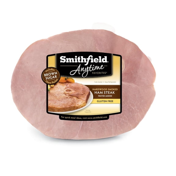 Smithfield Bone In Ham Steak with Brown Sugar Glaze Packet, 1-2 Pounds
