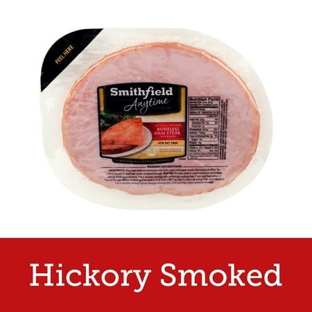 Smithfield, Boneless Cooked Hickory Smoked Ham Steak, 97% Fat-Free, 1 to 2 Pounds