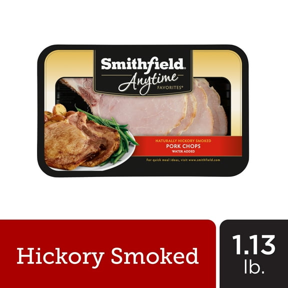 Smithfield, Cooked Bone in Hickory Smoked Pork Chops, 0.9-1.64 lb