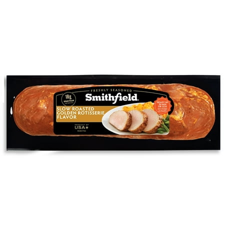 Smithfield Slow Roasted Golden Rotisserie Fresh Seasoned Pork Tenderloin, 0.5–1.85 lb, 19 Grams of Protein per 4 oz Serving