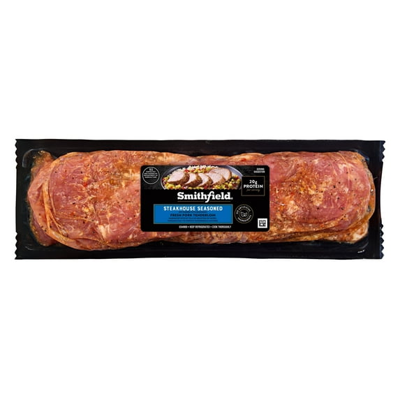Smithfield Steakhouse Fresh Seasoned Pork Tenderloin, 0.5–1.85 lb, 20 Grams of Protein per 4 oz Serving