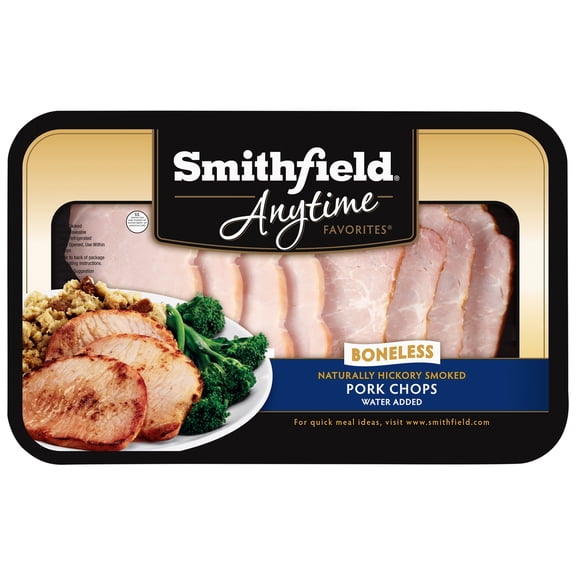 Smithfield, Pork, Hickory Smoked, Boneless, Pork Chops, 0.9-1.25 lb