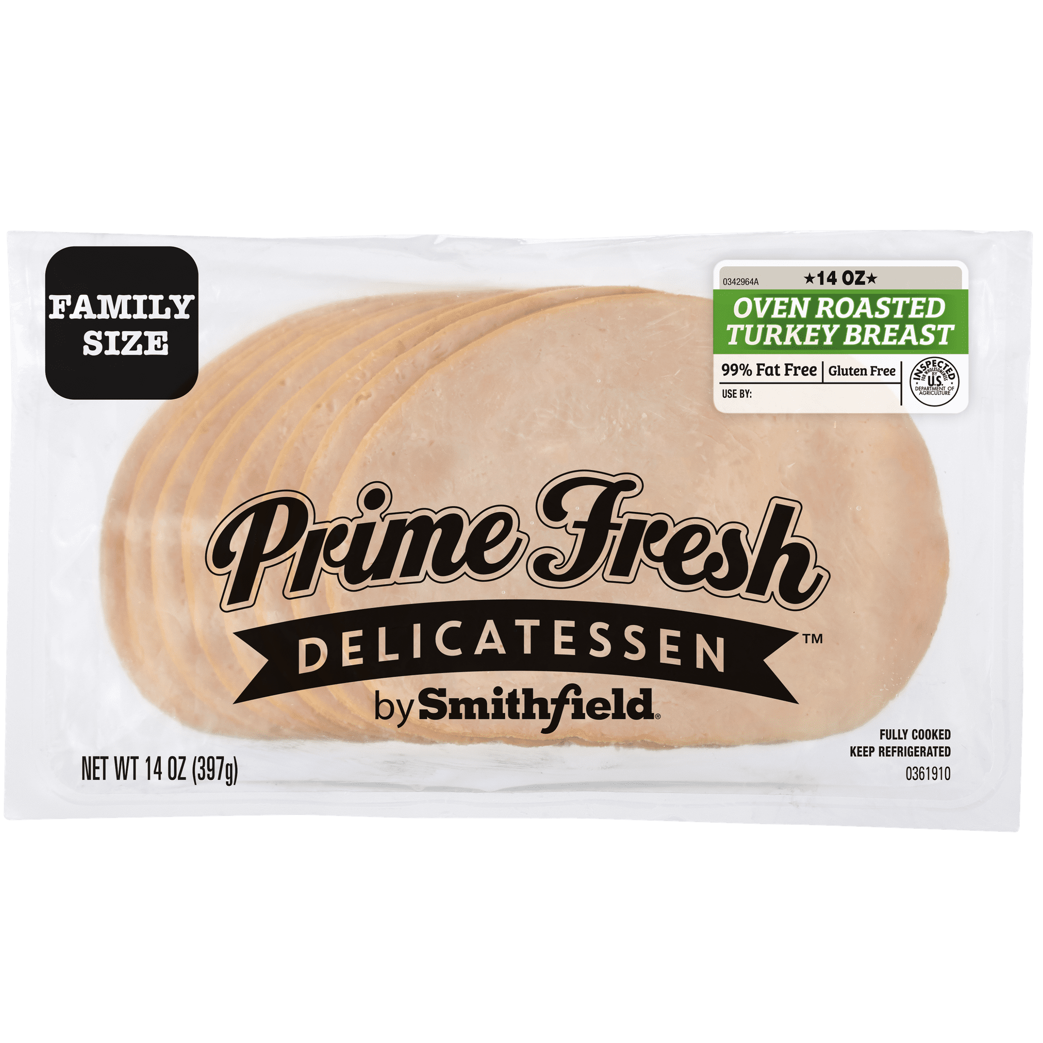 Smithfield Prime Fresh Oven Roasted Turkey Breast Lunch Meat, 14 oz