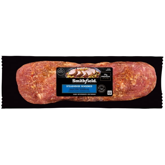 Smithfield Steakhouse Fresh Seasoned Pork Tenderloin, 0.5–1.9 lb, 20 Grams of Protein per 4 oz Serving