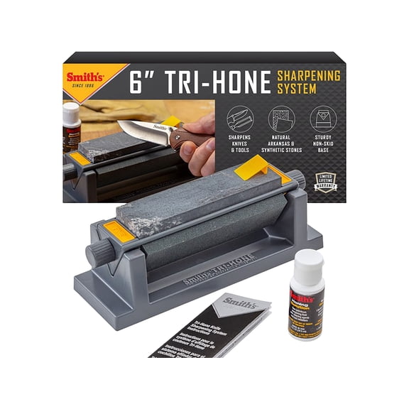 Smith's 6" Three Stone Knife Sharpener System