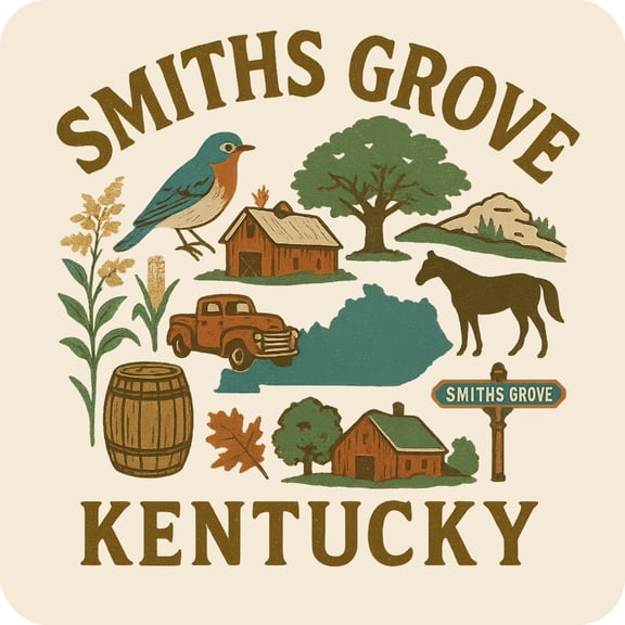 Smiths Grove Kentucky Keepsakes Souvenir Vinyl Sticker – Destination Travel Keepsake Collectible (3-Inches Wide)