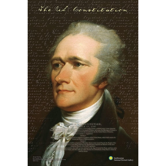 Smithsonian - Alexander Hamilton Poster 24.5" x 36.5" Laminated