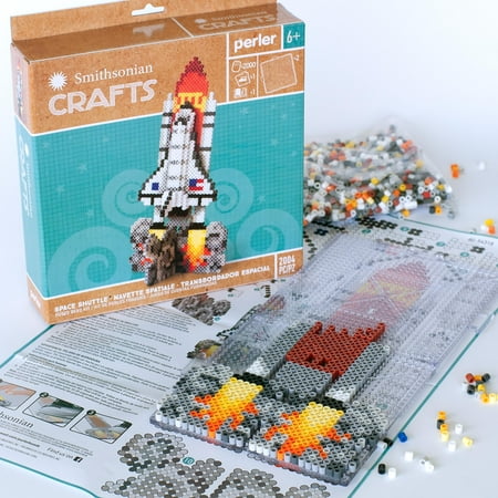 Smithsonian Crafts Space Shuttle Fuse Bead Kit by Perler, 2002 Pieces Melty Plastic Beads