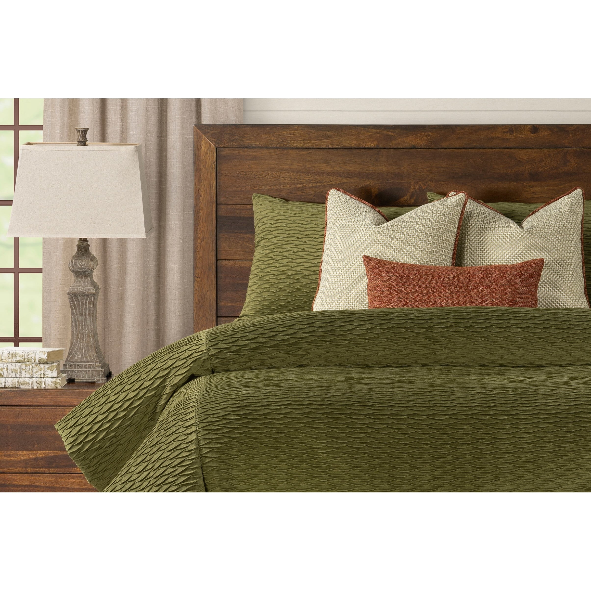 Smithsonian Fluctuate Duvet Set Fluctuate Olive - King - 7 Piece ...