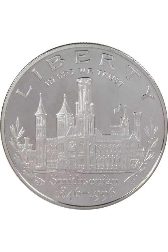 Smithsonian Institution Commemorative 1996 P 90% Silver Dollar Proof $1 Coin
