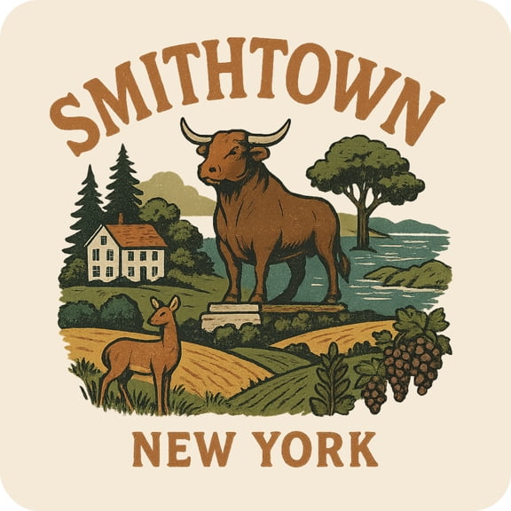 Smithtown New York Keepsakes Souvenir Vinyl Sticker – Destination Travel Keepsake Collectible (3-Inches Wide)