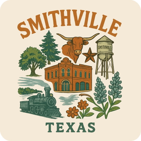 Smithville Texas Keepsakes Souvenir Vinyl Sticker – Destination Travel Keepsake Collectible (3-Inches Wide)