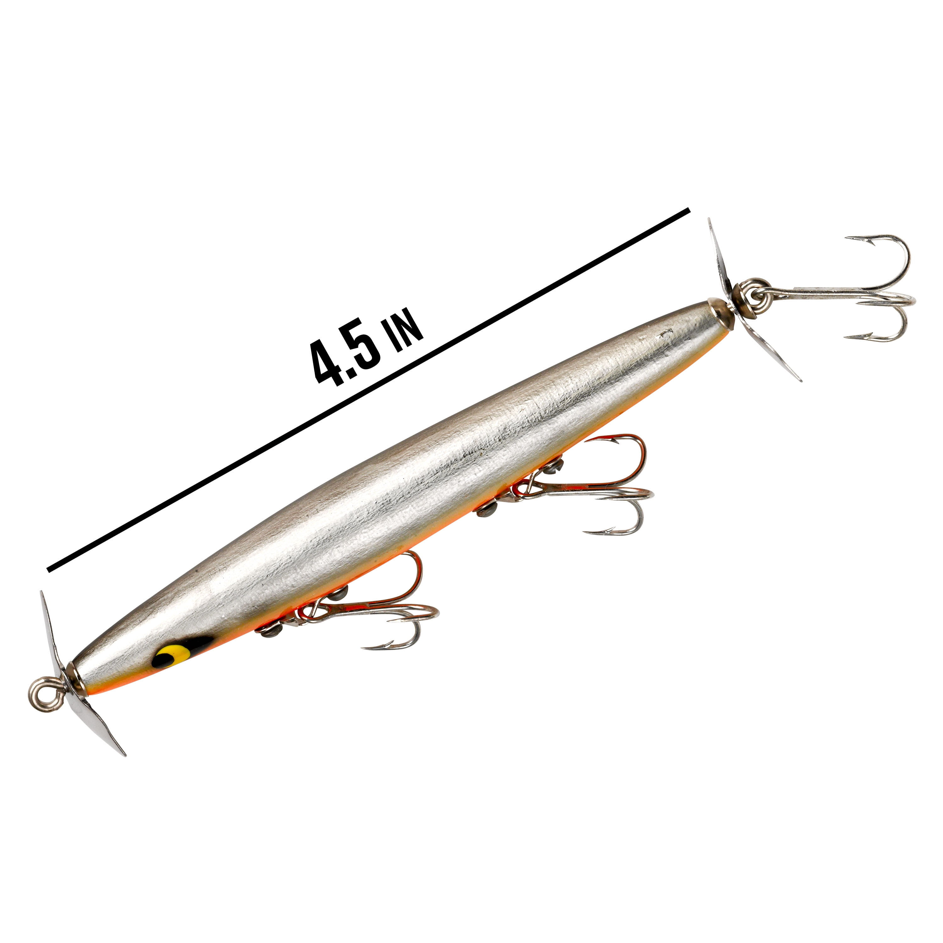 Smithwick Devil's Horse Topwater Chrome Black Back Orange Belly 4