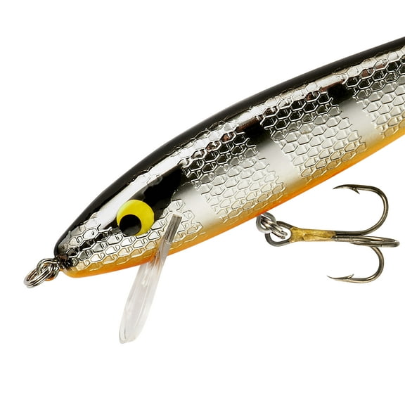 Smithwick Floating Rattlin' Rogue Jerkbait Chrome Black Back Orange Belly 4 1/2" 1/3 oz.