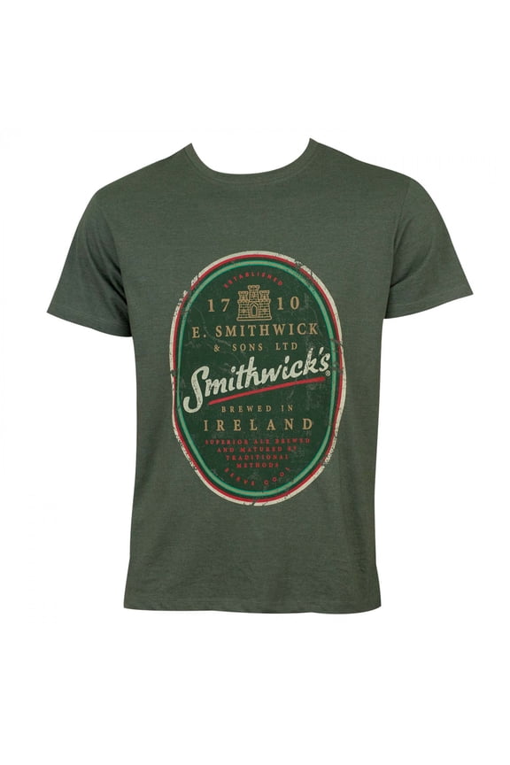 Smithwicks Men's Green Distressed T-Shirt-XLarge