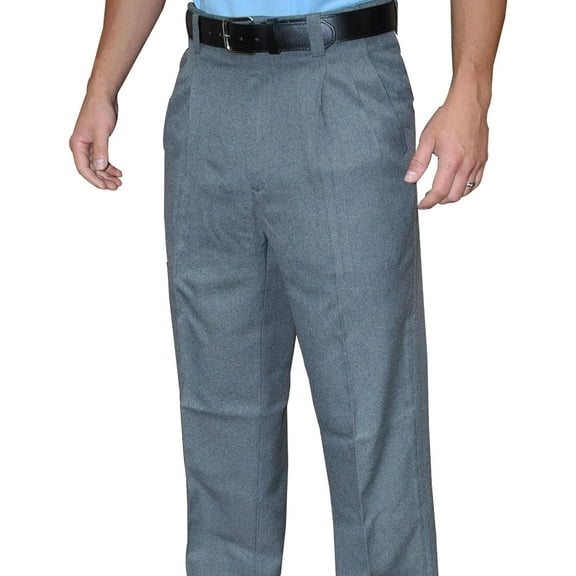 Smitty | BBS-372 | Pleated Plate Pants | Heather Grey | Baseball Softball | Umpire's Choice