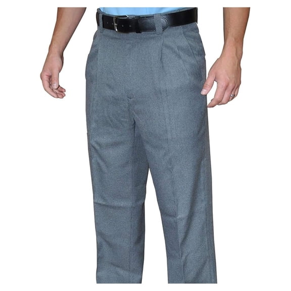 Smitty | BBS-376 | Pleated Plate Pants w/Expander Waist Band | Baseball Softball | Umpire's Choice! ( Gray, 36)