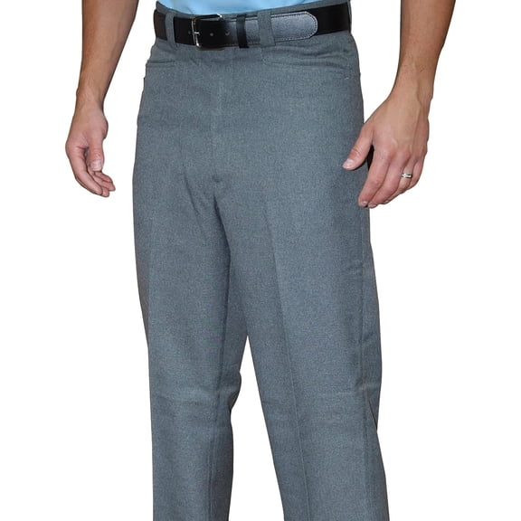 Smitty | BBS-377 | Flat Front Combo Pants | Western Cut Pockets | Baseball Softball | Umpire's Choice! (Heather Grey, 38)