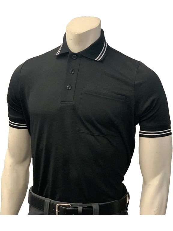 BBS307 Men's High Performance Body Flex Short Sleeve Umpire Shirt (Black, X-Large)