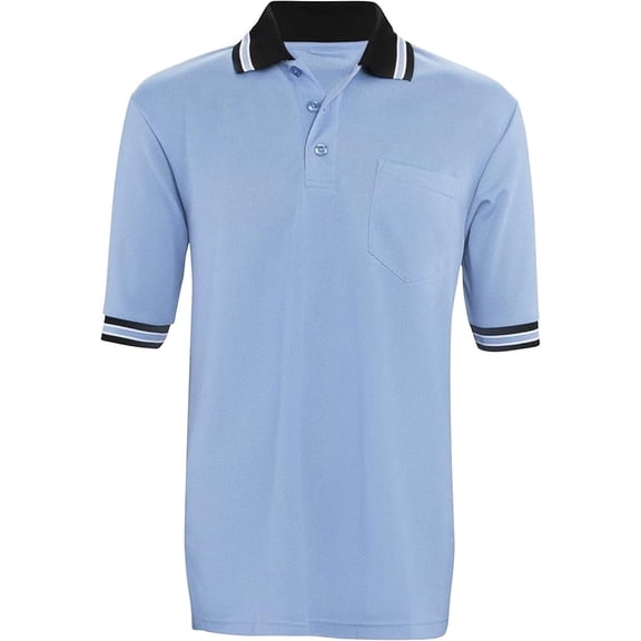 Smitty BBS307 Men's High Performance Body Flex Short Sleeve Umpire Shirt (Powder-Black, X-Large)