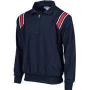 Smitty BBS320 Microfiber Pullover Half Zipper Umpire Jacket Navy/Red, Large