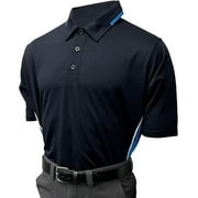 Smitty BBS345 Collegiate Softball High Performance Body Flex Short Sleeve Umpire Shirt Midnight Navy/Bright Blue,Large