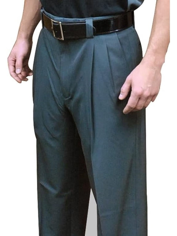 BBS390 4-Way Stretch Pleated Umpire Base Pants (Charcoal, 50)