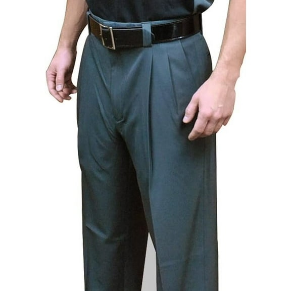Smitty BBS391 4-Way Stretch Pleated Umpire Combo Pants (Charcoal, 30)