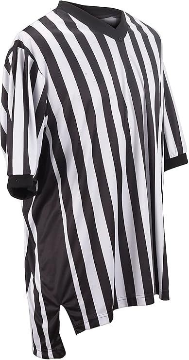 Smitty BKS201 Men's Performance Mesh V-Neck Basketball Referee Shirt with Black Side Panel (4X-Large)