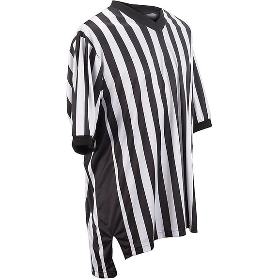 Smitty BKS201 Men's Performance Mesh V-Neck Basketball Referee Shirt with Black Side Panel (4X-Large)