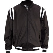Smitty BKS227 Men's Collegiate Style Black Jacket w/ Black & White Side Insets X-Large