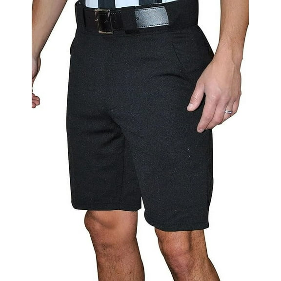 Smitty FBS171 Premium Knit Polyester Football Referee Shorts - Solid Black (40)