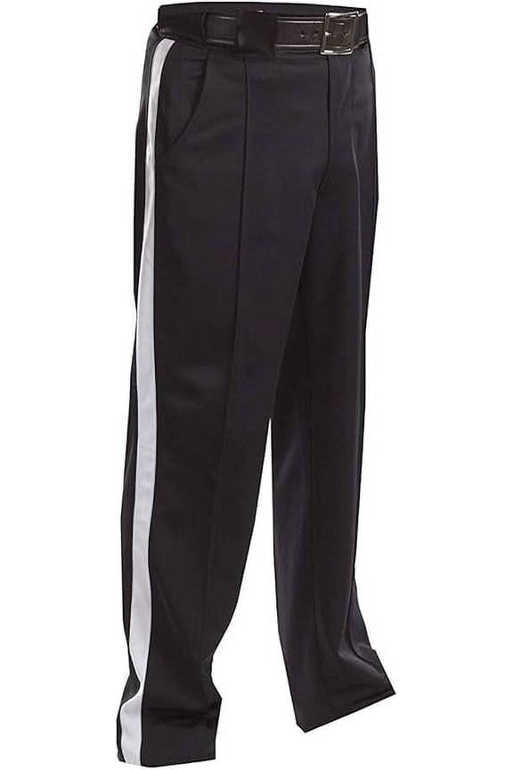 FBS172 Poly/Spandex All-Weather Football Referee Pants - 1 1/4" Side Stripe (36)