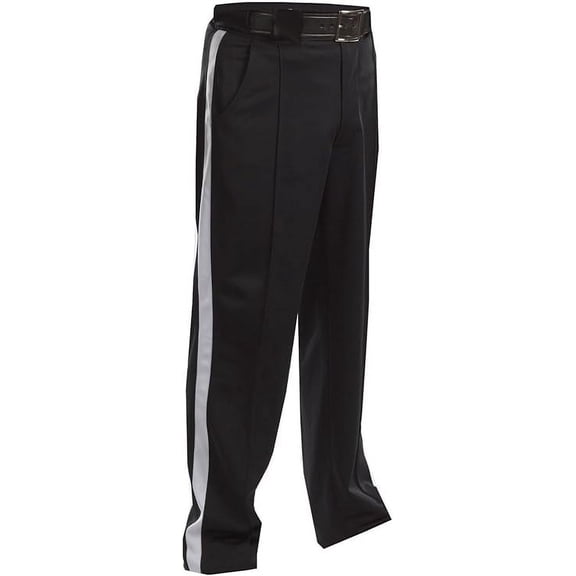 Smitty FBS182 Moisture Wicking Warm Weather Football Referee Pants - 1 1/4" Side Stripe (30)