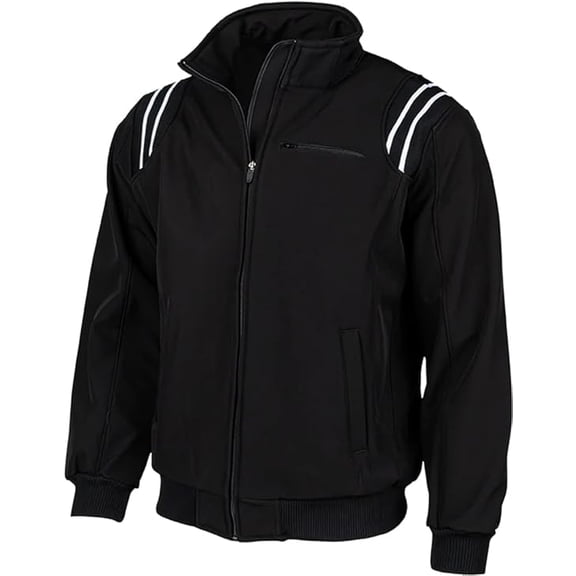 Smitty Major League Style All Weather Fleece Jacket (Black/White, 4X-Large)