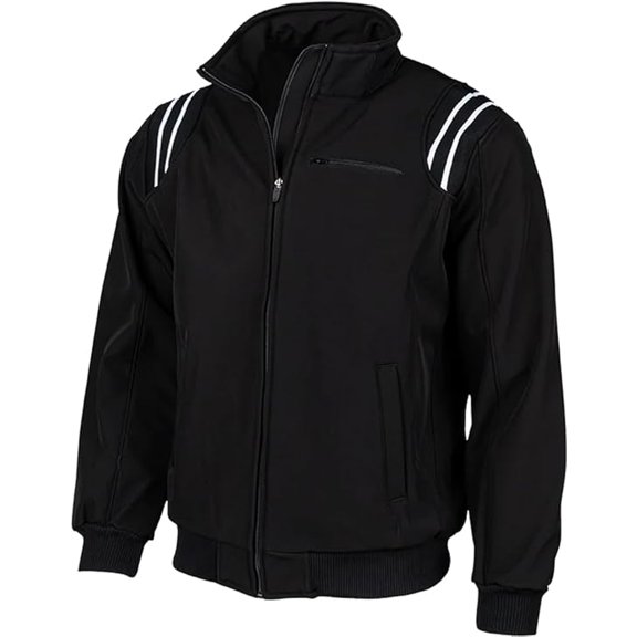 Smitty Major League Style All Weather Fleece Jacket (Black/White, Medium)