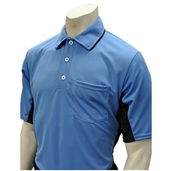 Smitty USA312 Major League Style Men's Umpire Shirt, Performance Mesh Fabric (Sky Blue, Large)