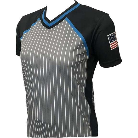 Smitty USA239 Women's Cut Women's Collegiate Basketball Referee Shirt - Made in The USA (Medium)