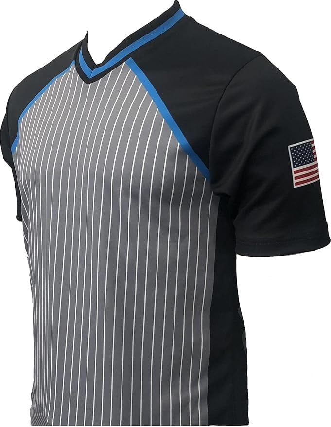Smitty USA240 Men's Cut Women's Collegiate Basketball Referee Shirt - Made in The USA (Large)