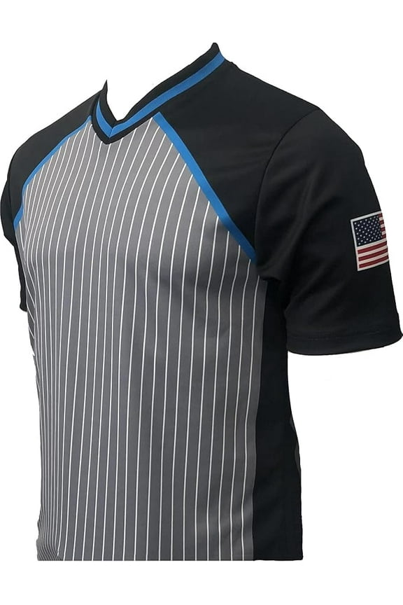 USA240 Men's Cut Women's Collegiate Basketball Referee Shirt - Made in The USA (Large)