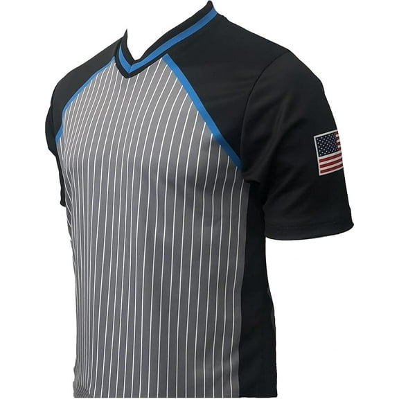 Smitty USA240 Men's Cut Women's Collegiate Basketball Referee Shirt - Made in The USA (Large)