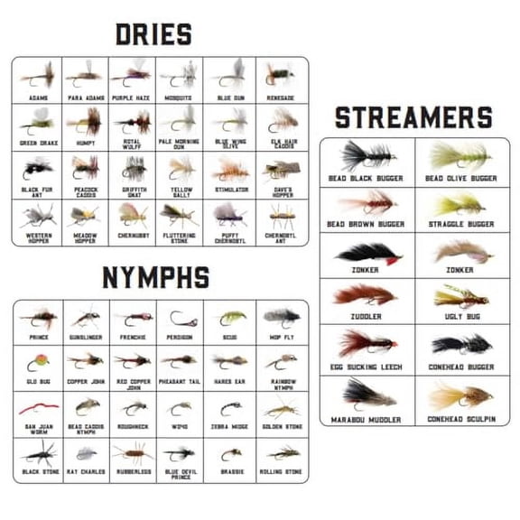Smitty's Fly Box - Trout Box - Premium Trout Flies - Assortment of Dry Flies, Nymphs, Euro Nymphs, Stimulators, Wooly Buggers and Streamers for Fly Fishing