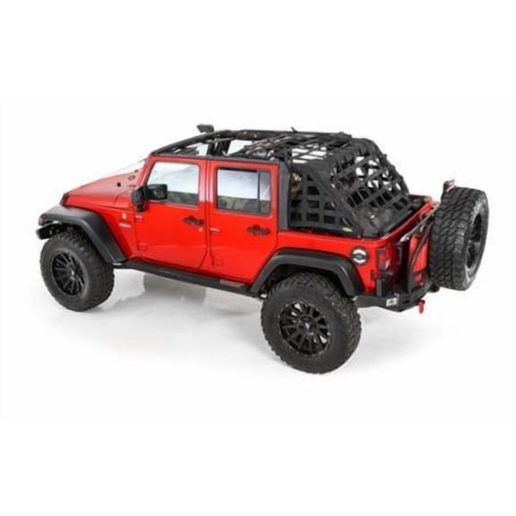 Smittybilt 2007-2018 Fits Jeep Wrangler JK 4 Door C-RES.2 Cargo Restraint System Black 2" Webbing 581135