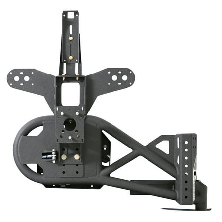 Smittybilt 76857 SRC Gen 2 Bolt-On Tire Carrier for Jeep Wrangler, Black